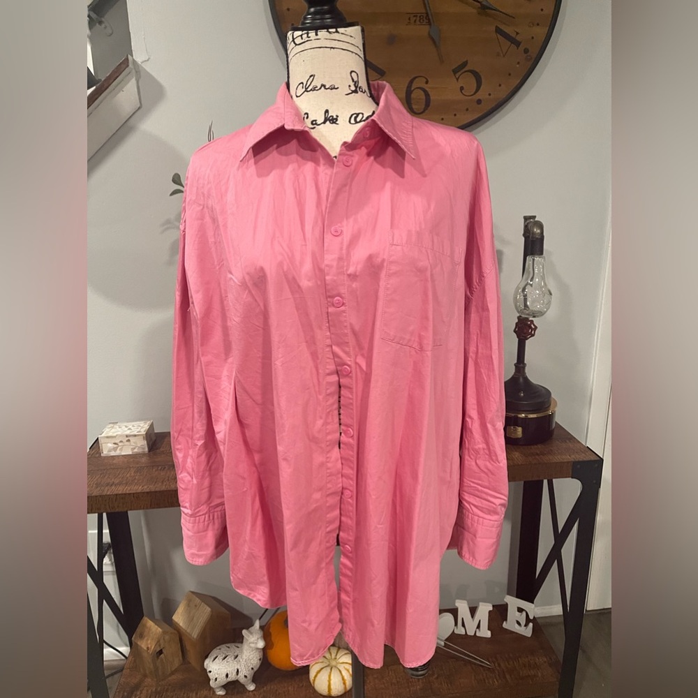 Zara pink shirt size L